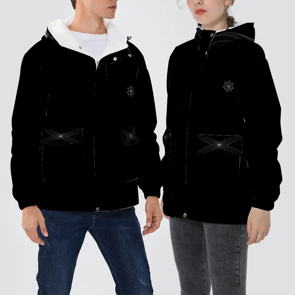 Custom Coats Full-Zip Hooded Sweatshirt Jackets with Plush - Image #1