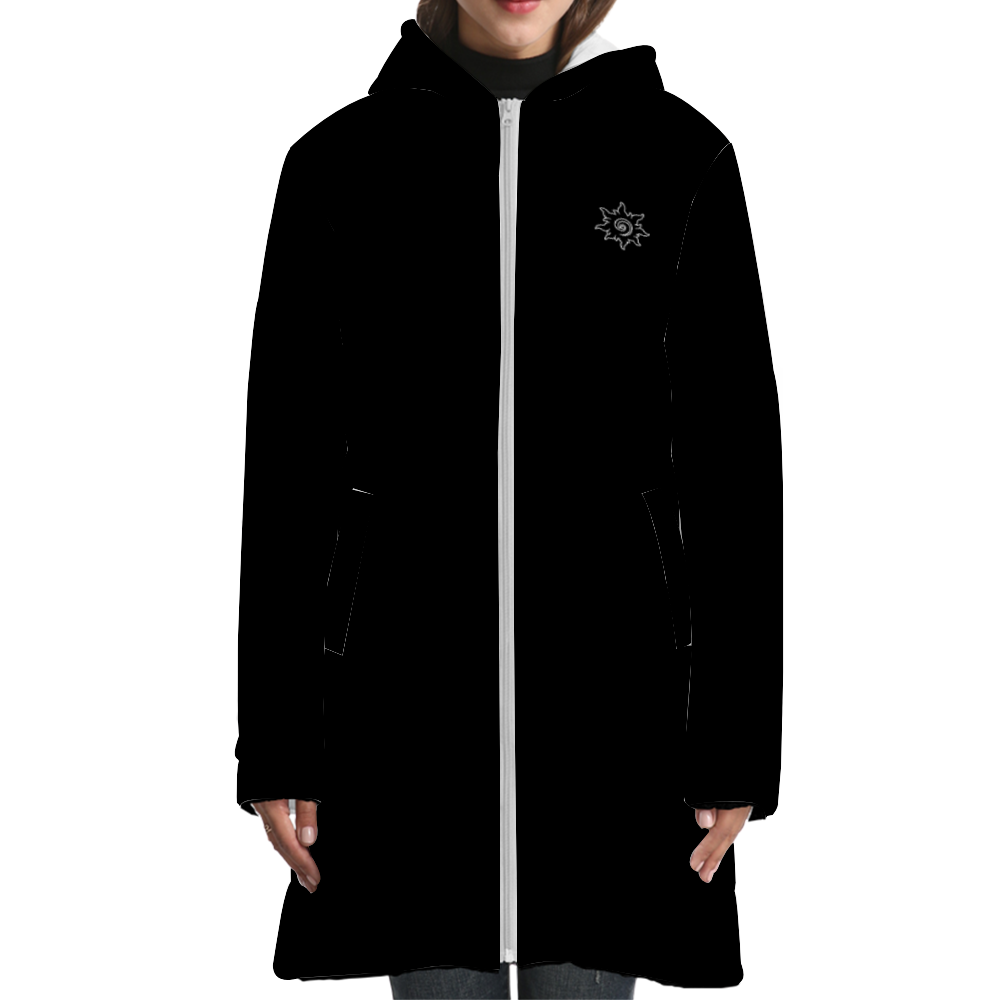 Waterproof Bubble Coats Full-Zip Hooded Jackets Black