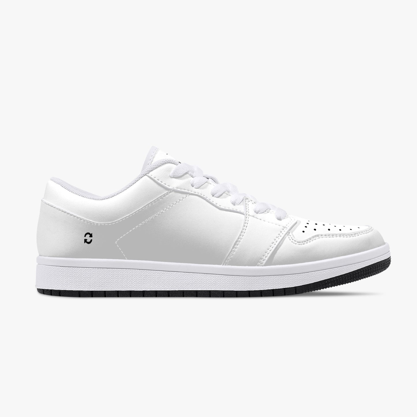 Unisex Top Leather Sneakers - White/Black