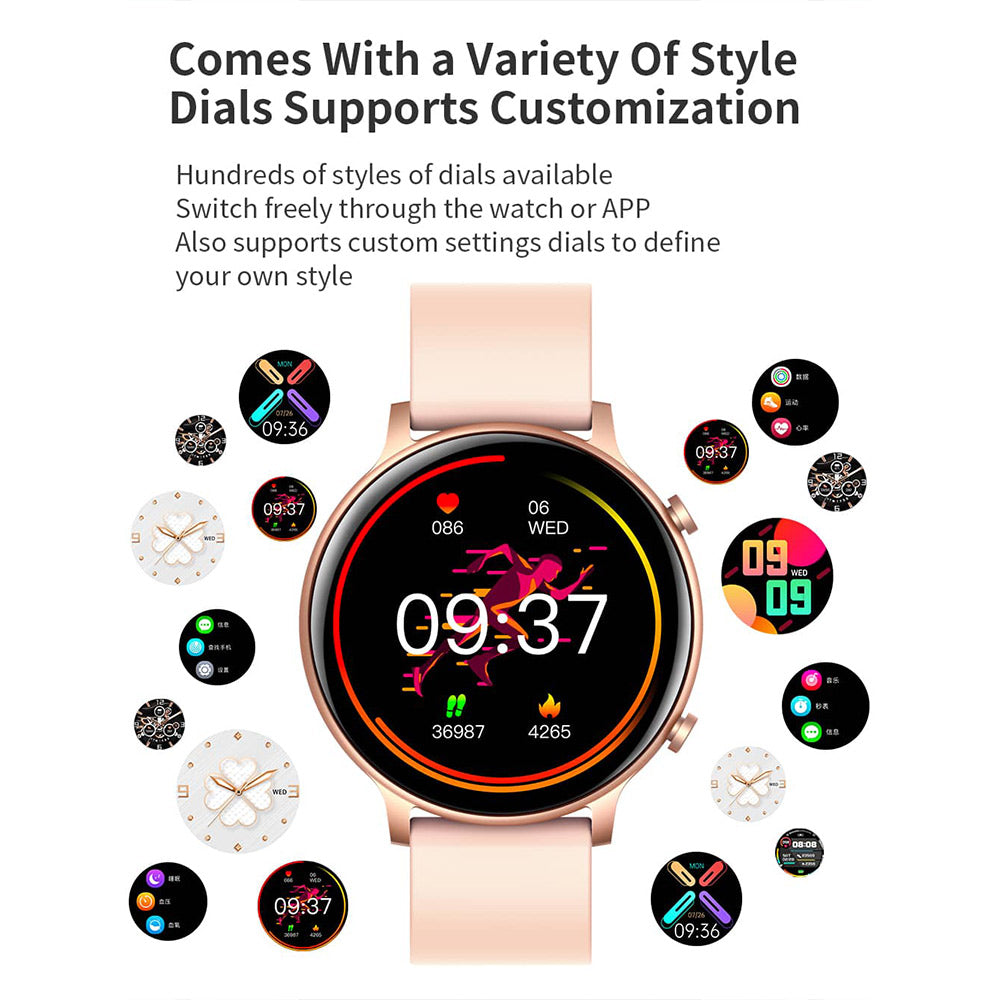 Multifunctional Bluetooth Smartwatch with Blood Pressure & Heart Rate Monitoring with Logo