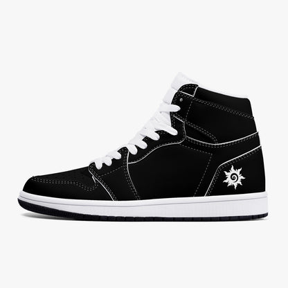 Unisex High-Top Leather Sneakers Shoes ActSun - Black