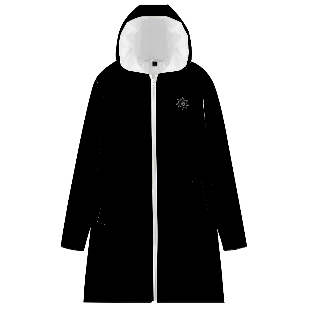 Waterproof Bubble Coats Full-Zip Hooded Jackets Black