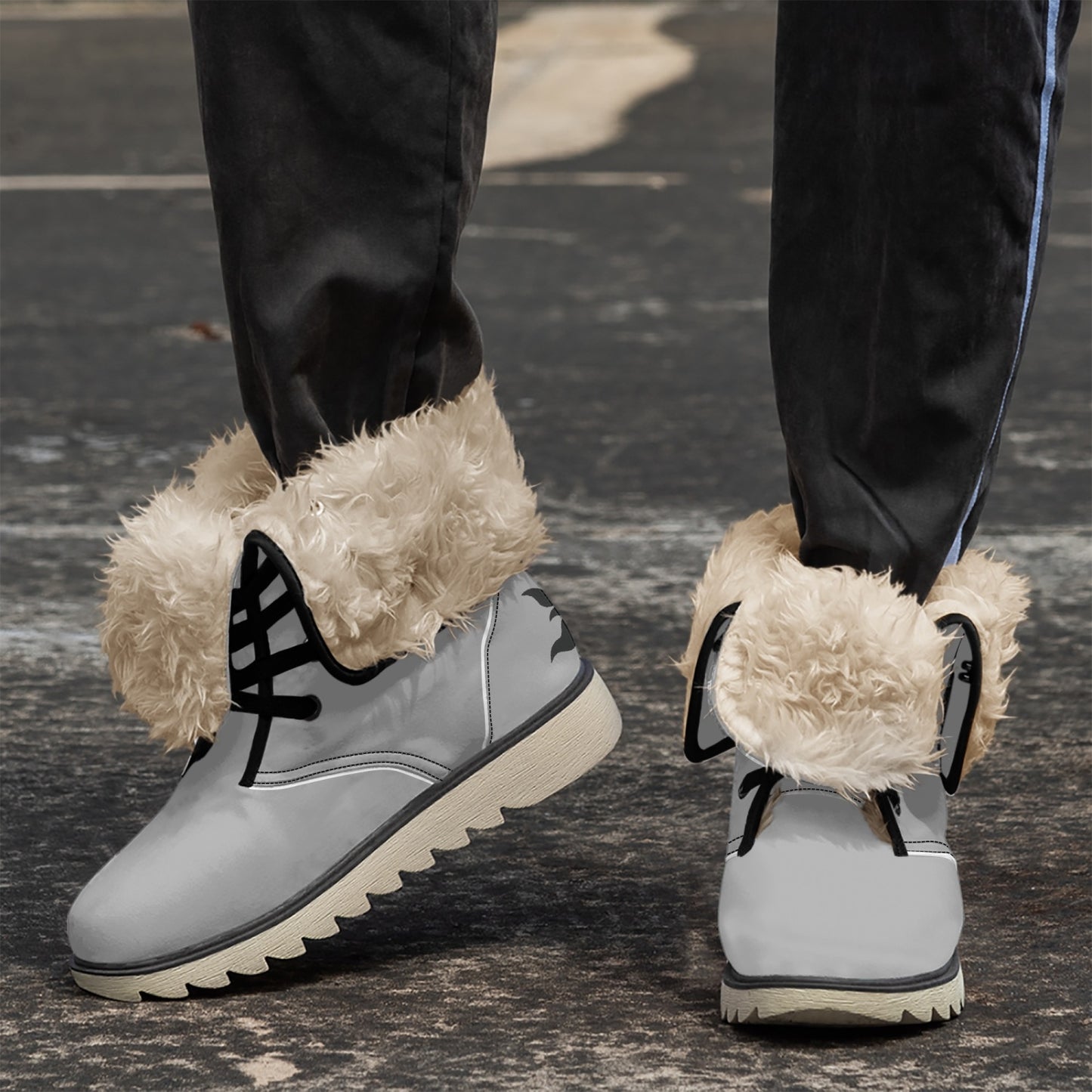 Cotton-pad Fur Lining Boots ActSun Gray
