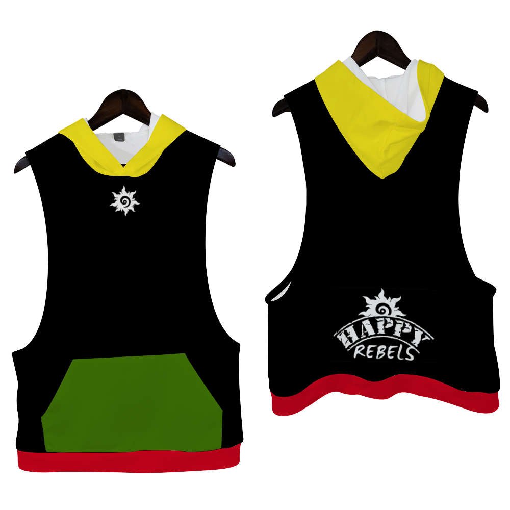 Unisex Sleeveless T-Shirts with Hood Sleeveless Tees - Image #3