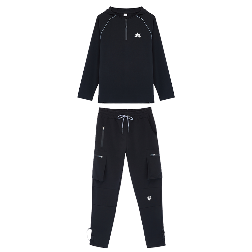 Nylon Sports Suit Hoodie & Pants Set ActSun