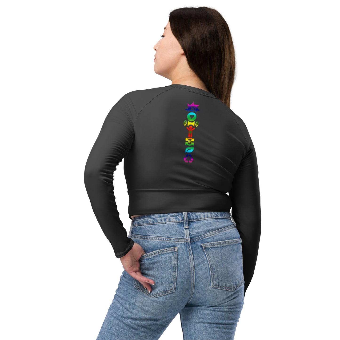 Recycled long-sleeve crop top x
