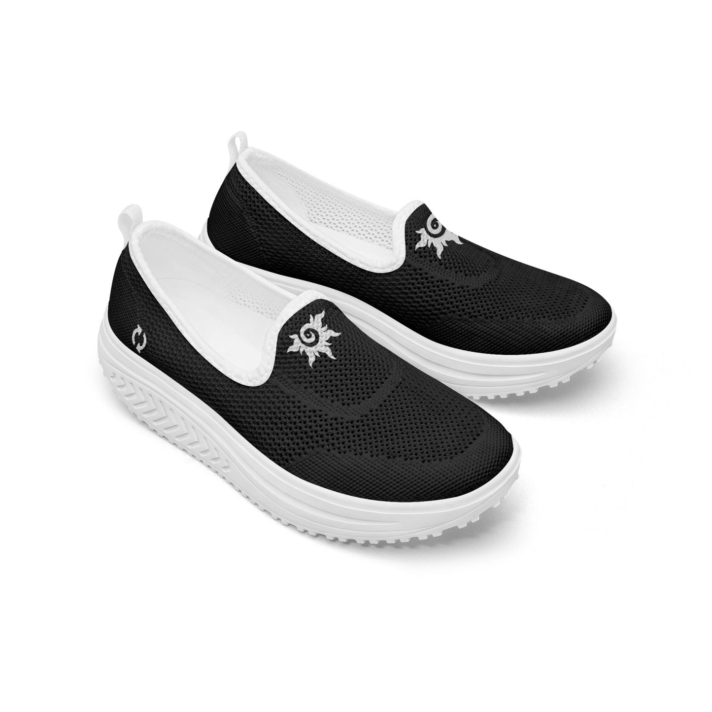 Women's Slip-On Mesh Rocking Shoes - Black